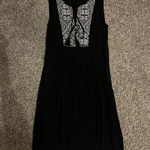 a.n.a Black and White Patterned Midi Dress